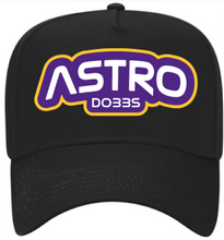 Load image into Gallery viewer, ASTRO Dobbs SnapBack II Black - Purple and Gold &quot;ASTRO Dobbs&quot; Hat
