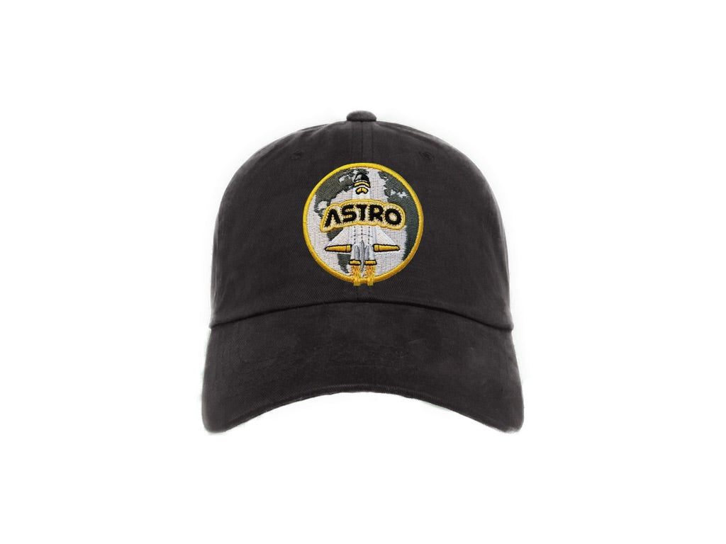 ASTRO Dad Hat Black - Black & Gold|Smoke Embroidered