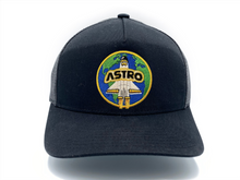 Load image into Gallery viewer, ASTRO Trucker Black - Black &amp; Gold Hat
