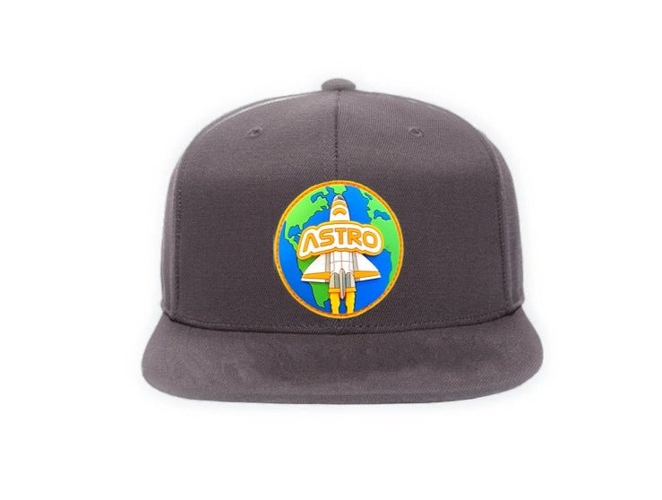 ASTRO SnapBack Charcoal - Orange PVC Hat