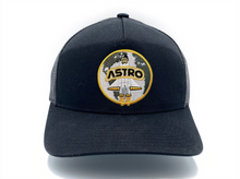 Load image into Gallery viewer, ASTRO Trucker Black - Black &amp; Gold Hat
