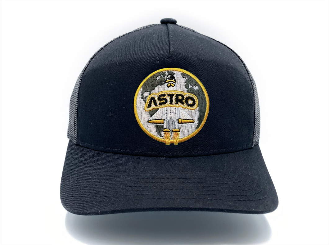 ASTRO Trucker Black - Black & Gold Hat