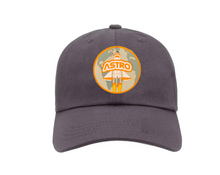 Load image into Gallery viewer, ASTRO Dad Hat Charcoal Gray - Orange  PVC Hat
